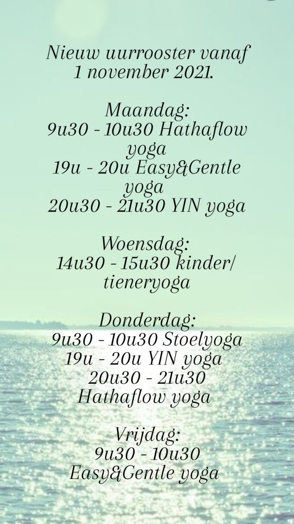 uurrooster 2021-11-01