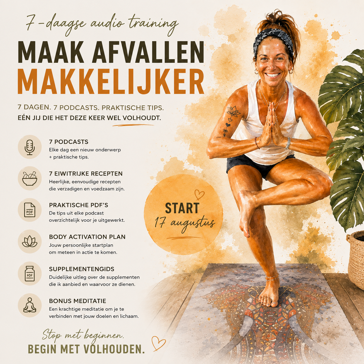 7 daagse audio training: Maak afvallen makkelijker